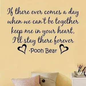 If there ever comes a day when we can't be together keep me in your heart, I'll stay there forever