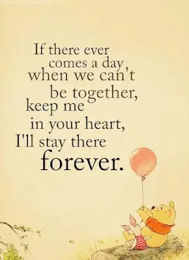 If there ever comes a day, when we can't be together, keep me in your heart, I'll stay there forever
