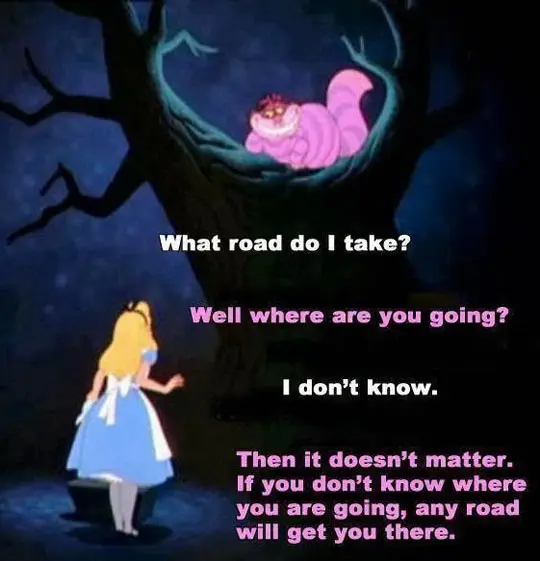 If you don't know where you are going, any road will get you there.