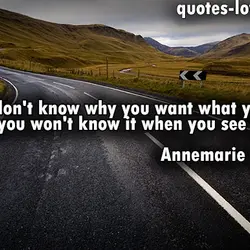 If you don't know why you want what you want, you won't know it when...