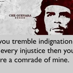 If you tremble indignation at every injustice then you are a comrade of mine.