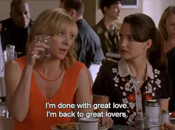 I'm done with great love. I'm back to great lovers.