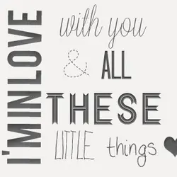 I'm in love with you and all these little things.