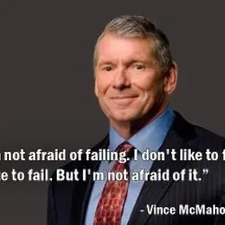 I'm not afraid of falling. I don't like to fail.I hate to fail. But I'm...
