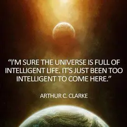 I'm sure the universe is full of intelligent life. It's just been to intelligent to...