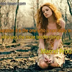 In a separation it is the one who is not really in love who says...