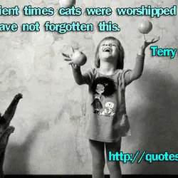 In ancient times cats were worshipped as gods; they have not forgotten this.