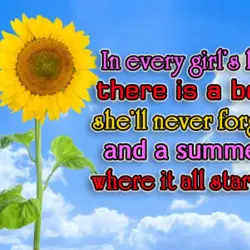 In every girl's life there is a boy she'll never forget and a summer where...