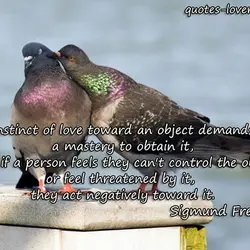Instinct of love toward an object demands a mastery to obtain it, and if a...