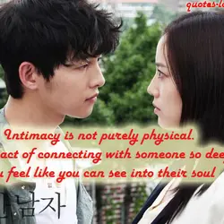 Intimacy is not purely physical. Is the act of connecting with someone so deeply, you...
