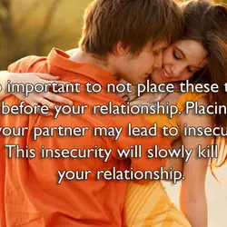 It is also important to not place these things or people before your relationship. Placing...