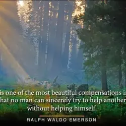 It is one of the most beautfiul compensations in life.. that no man can sincerely...