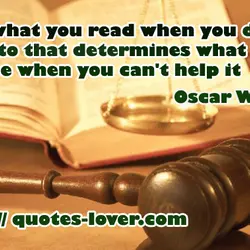 It is what you read when you don't have to that determines what you will...