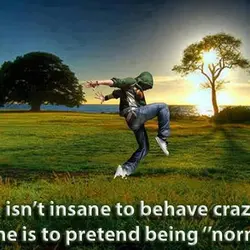 It isn't insane to behave crazy. Insane is to pretend being normal.