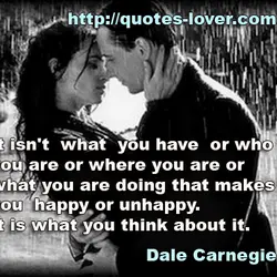 It isn't what you have or who you are or where you are or what...