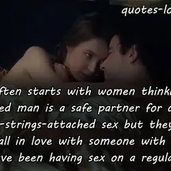 It often starts with women thinking a married man is a safe partner for casual,...