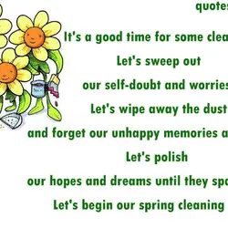 It's a good time for some cleaning Let's sweep out our self-doubt and worries. Let's...