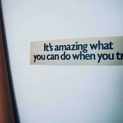 It's amazing what you can do when you try.