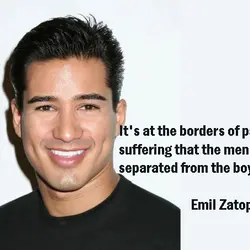 It's at the borders of pain and suffering that the men are separated from the...