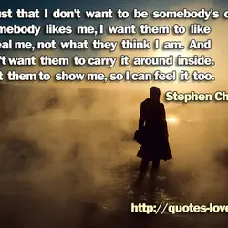 It's just that I don't want to be somebody's crush. If somebody likes me, I...
