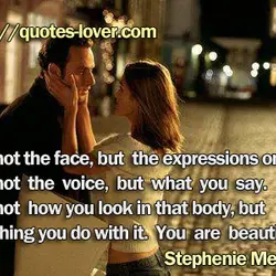 It's not the face, but the expressions on it. It's not the voice, but what...