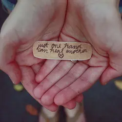 Just one hand can heal another.