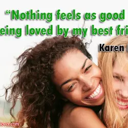 Nothing feels as good as being loved by my best friend.