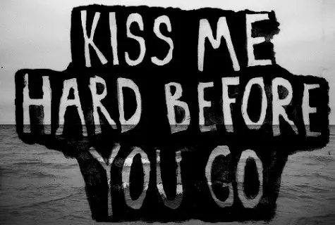 Kiss me hard before you go