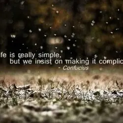 Life is really simple, but we insist on making it complicated