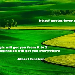 Logic will get you from A to Z; imagination will get you everywhere.