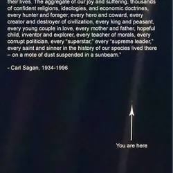 Look again at that dot. That's here. That's home. That's us. On it everyone you...