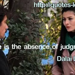 Love is the absence of judgment.