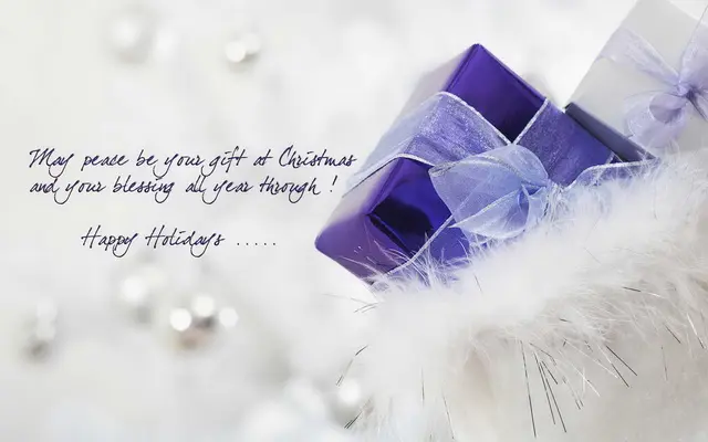 May peace be your gift at Christmas and your blessing all year through!