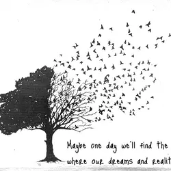 Maybe one day we'll find the place where our dreams and reality collide