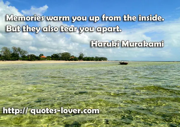 Memories warm you up from the inside. But they also tear you apart.