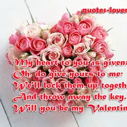 My heart to you is given: Oh, do give yours to me; We'll lock them...