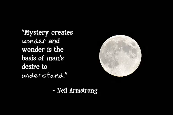 Mystery creates wonder and wonder is the basis of man's desire to understand.