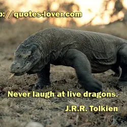 Never laugh at live dragons.