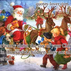 Never worry about the size of your Christmas tree, in the eyes of children, they...