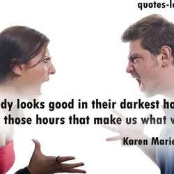 Nobody looks good in their darkest hours. But it's those hours that make us what...