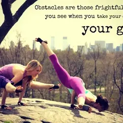 Obstacles are those frightful things you see whrn you take your eyes off your goal.