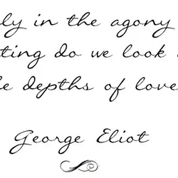 Only in the agony of parting do we look into the depths of love.