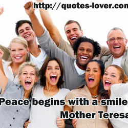 Peace begins with a smile..
