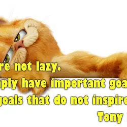 People are not lazy. They simply have important goals- that is goals that do not...