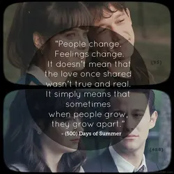 People change. Feelings change. It doesn't mean that love once shared wasn't trur and real....