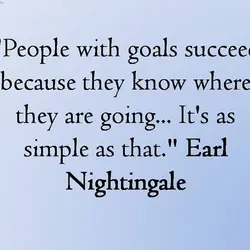 People with goals succeed because they know where they are going. It's as simple as...