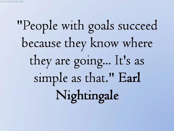 People with goals succeed because they know where they are going. It's as simple as that.