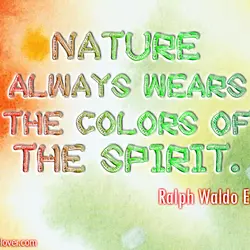 Nature always wears the colors of the spirit