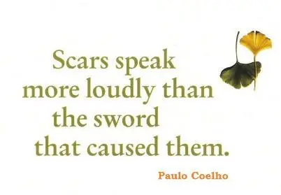 Scars speak more loudly than the sword that caused them.