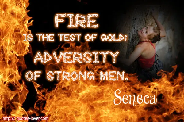 Fire is the test of gold adversity of strong men